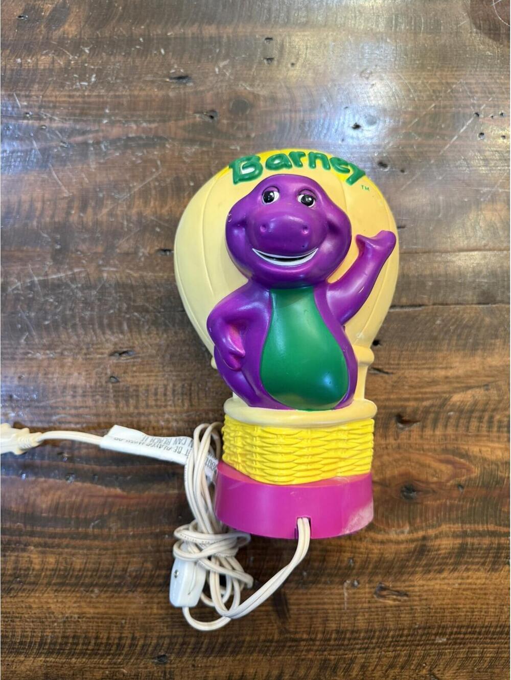 Vintage Barney Purple Dinosaur Plug-In Night Light